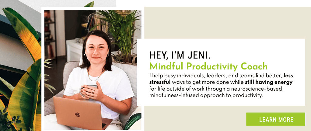 Jeni, the Mindful Productivity Coach from Leisure Hacker